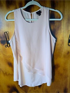 Worthington Blush Layered Chiffon Sleeveless Top
